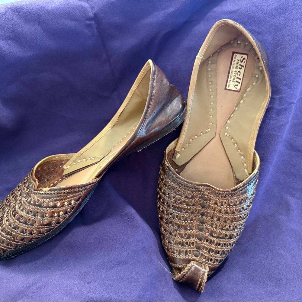 Punjabi Juttis, a type of traditional Indian footwear, from Shelly Shoe Store